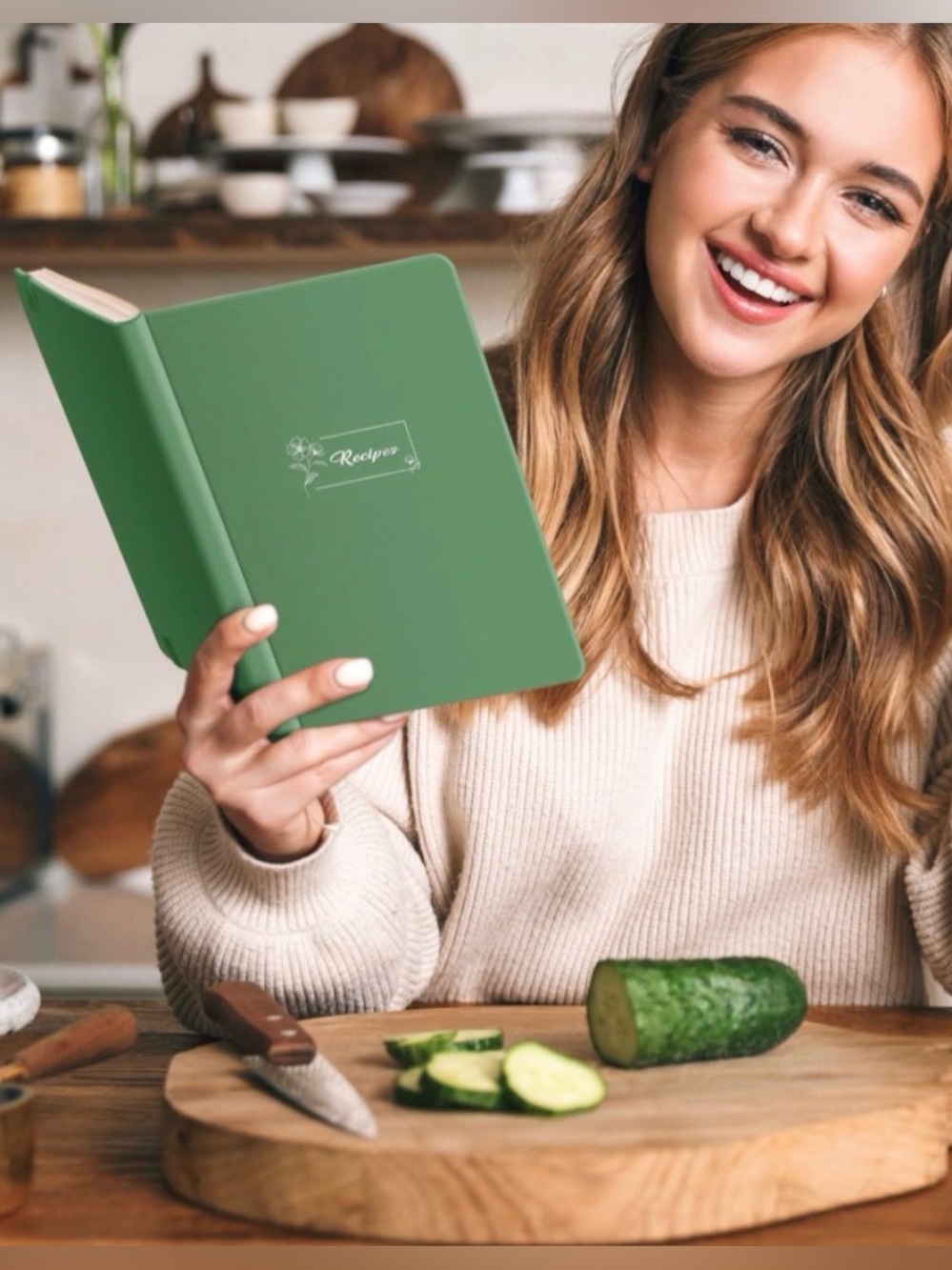 Lu Buding Joy Green Recipe Notebook - Hardcover Journal New